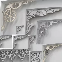 Corbels Brackets Moldings Low-poly 3D model