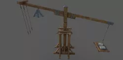 Crane Medieval 3D model Low-poly 3D model