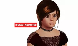 cute  girl animated 3D model