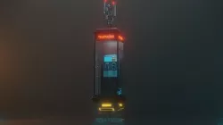 Cyberpunk Phone Booth 3D model