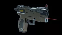 Cyberpunk Pistol Low-poly 3D model