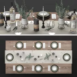 Decor Set 02 Table setting 3D model