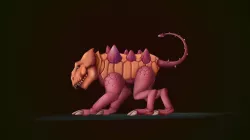 Demon 2d character 3D model