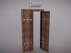 Door 3D model Low-poly 3D model