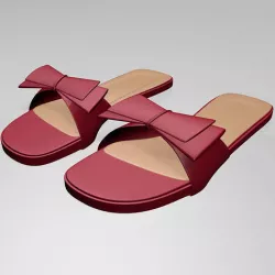Double-Bow Slide Sandals 01 3D model