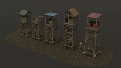 Epic Outposts Low-poly 3D model
