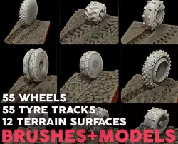 Explorer Ultimate Bundle  wheels tyre tracks terrain surfaces 3D model