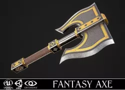 Fantasy Axe 1C Low-poly 3D model