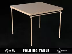 Folding Table Low-poly 3D model