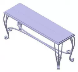 Forged metal bench 3D model