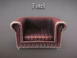 Fotel Low-poly 3D model