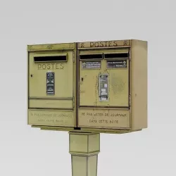French Post Box Low-poly 3D model