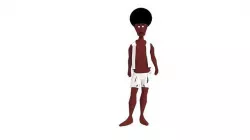 Game Character Black Guy Low-poly 3D model
