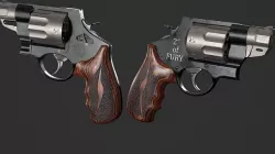 Game ready Smith and Wesson MODEL 327 Handgun Low-poly 3D model Low-poly 3D model