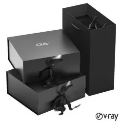 Gift Boxes and Bag 3D model