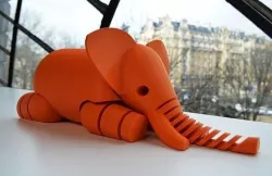 Great Print ready elephant model Color in of your choice Low-poly 3D model