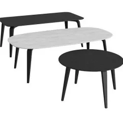 GUBI Dining Table Wood 3D model