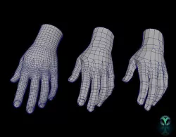 hands Low-poly 3D model
