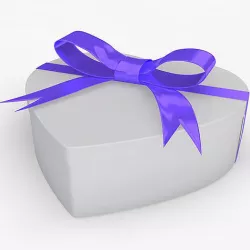 Heart Gift Box Realistic Model 3D model