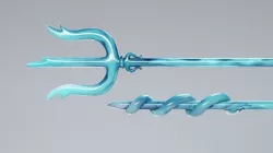 Hololive Gawr Gura Trident Low-poly 3D model