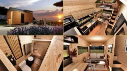 house on wheels tiny house on 20ft Low-poly 3D model