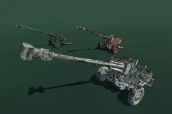 Howitzer Low-poly 3D model