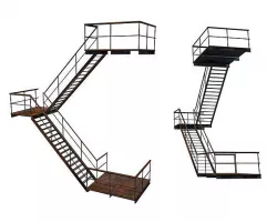 Industrial Stairs  Low-poly 3D model