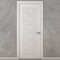 Interior door with Arabic carvings 3D model