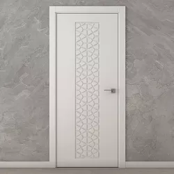 Interior door with cut Arabic pattern 3D model