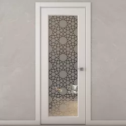 Interior door with treated glass  3D model