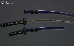 Katana and Wakizashi 3D model