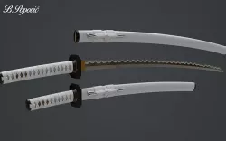 Katana and Wakizashi 3D model