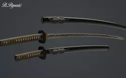 Katana and Wakizashi 3D model