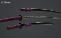 Katana and Wakizashi 3D model