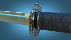 Katana Samurai Sword Japanese Melee Weapon Game Ready Low-poly 3D model