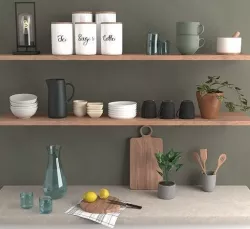 Kitchen Set with Plants 3D model