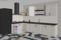 kitchen spice shelves and cabinet 3D model