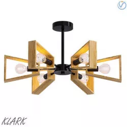 KLARK light fixture with wooden frames and bulbs 3D model