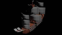 Korsan Gemisi Low-poly 3D model