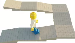 Lego compatible sidewalk tiles