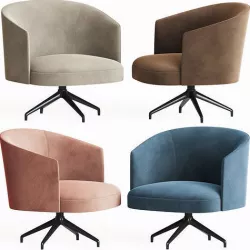 Lena swivel lounge chair 3D model