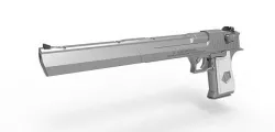 Long Desert Eagle Pistol of Peacemaker from Suicide Squad 2021 3D model