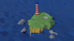 Low-poly Island 3D model