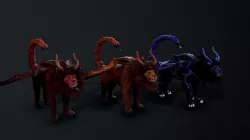 Manticore UE4 and Unity Low-poly 3D model