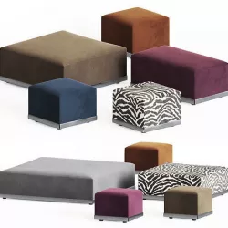 Minotti West Ottoman Set 3D model