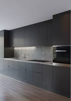 modern kitchen dark gray 3D model