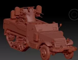 Multiple Gun Motor Carriage M16 3D model