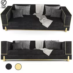 Natuzzi sofa Low-poly 3D model