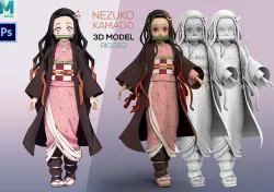 Nezuko Kamado Rigged  3D model