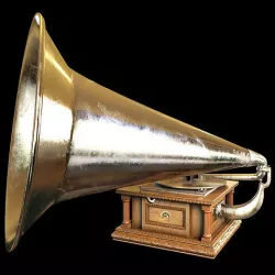Old gramophone 3D model
